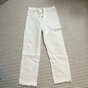 Straight white Zara jeans